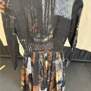 Chic Abstract Long Sleeve Dress